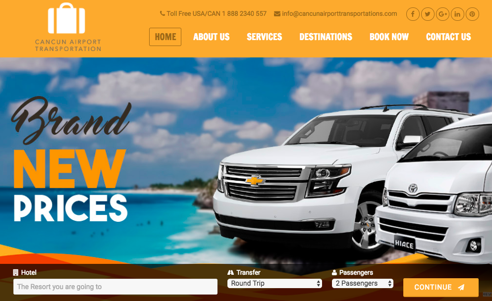 Cancun Airport Transportation Booking System